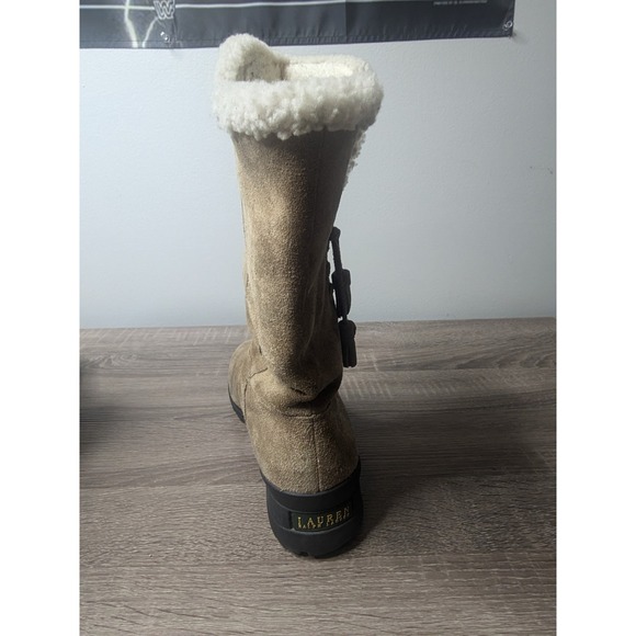 Lauren Ralph Lauren Tadina Suede Boots‎ Shearling Lined Winter Womens 9.5B - Picture 11 of 14